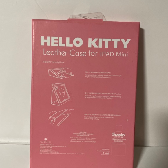 🍀 Hello Kitty Leather Case for iPad Mini Light Gold 2 Bow Generation 1/2/3  🍀 - Picture 7 of 7